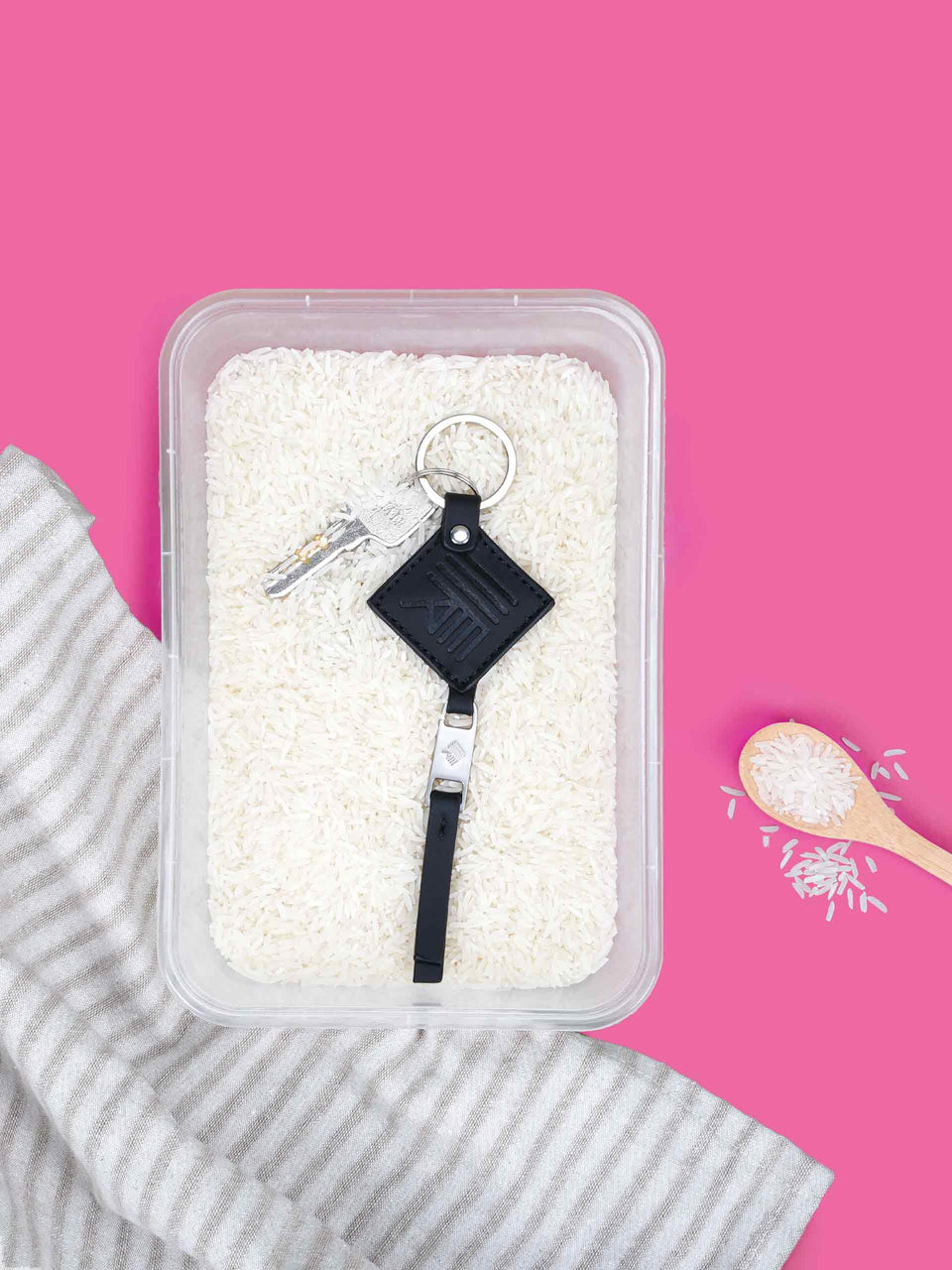 Porte-clés porte-bonheur - Noir anthracite