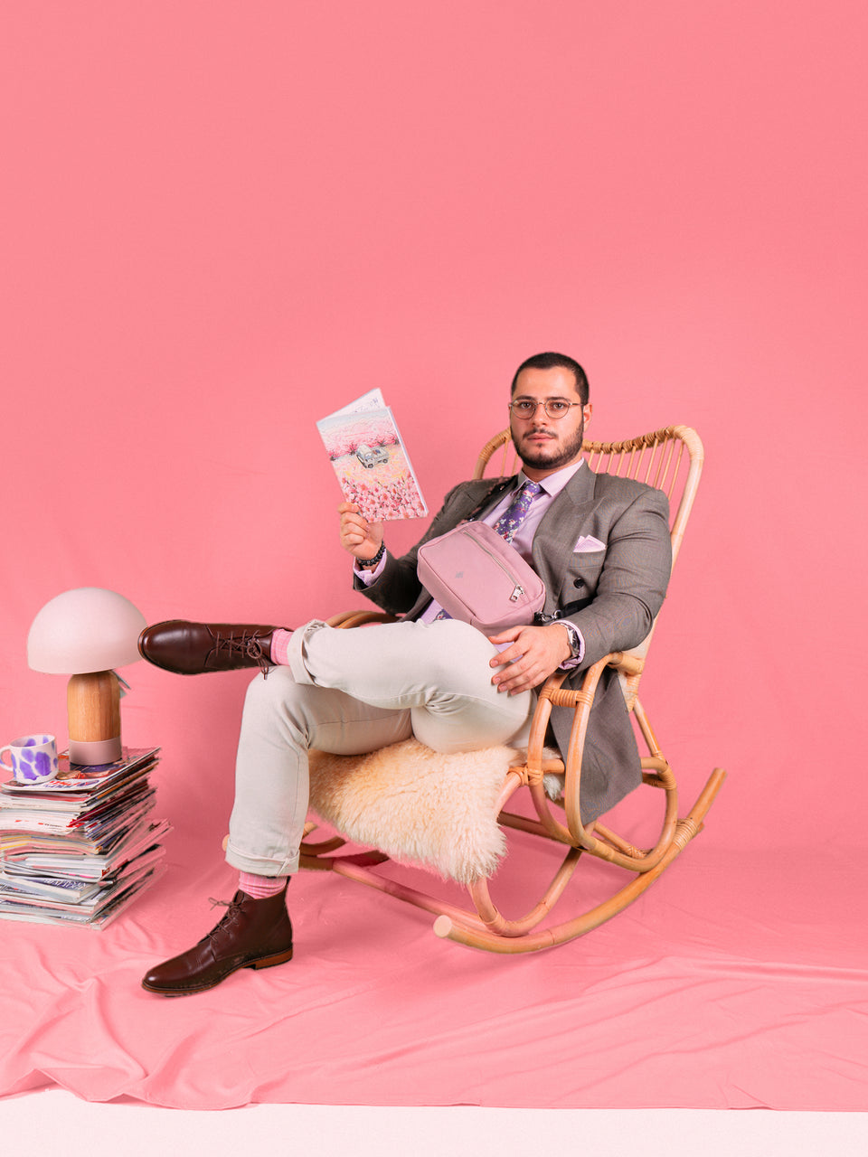 Sac photo - Rose poudré