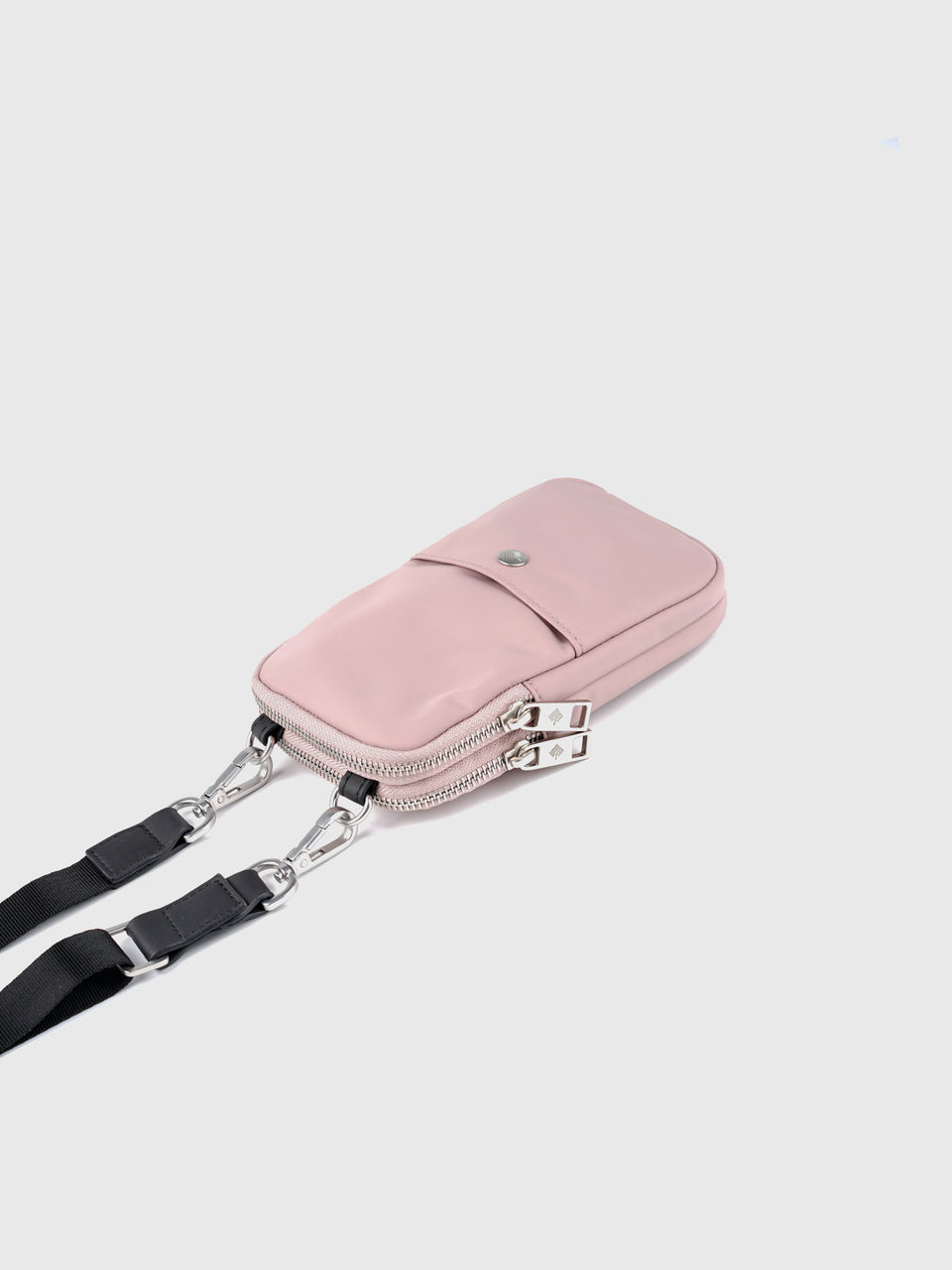 Pochette double pour téléphone - Rose poudré