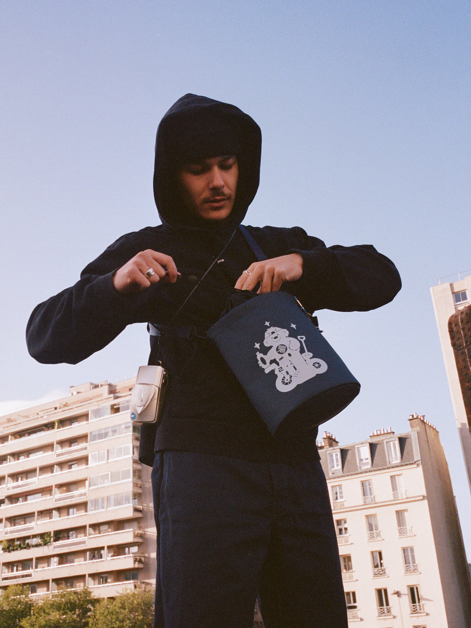 Sacoche de peintre Boku - Bleu acier