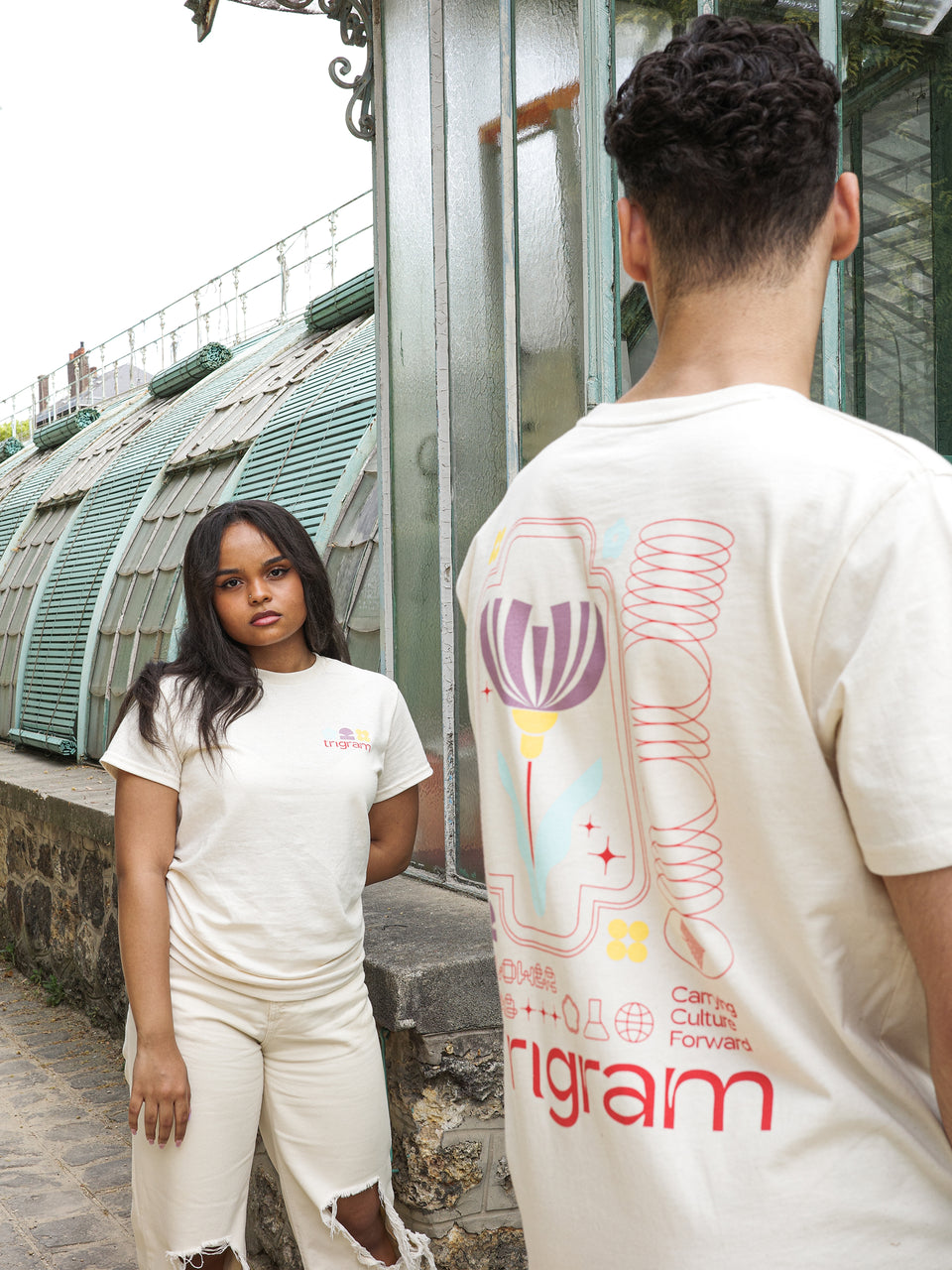 T-shirt Flower Lab - Crème